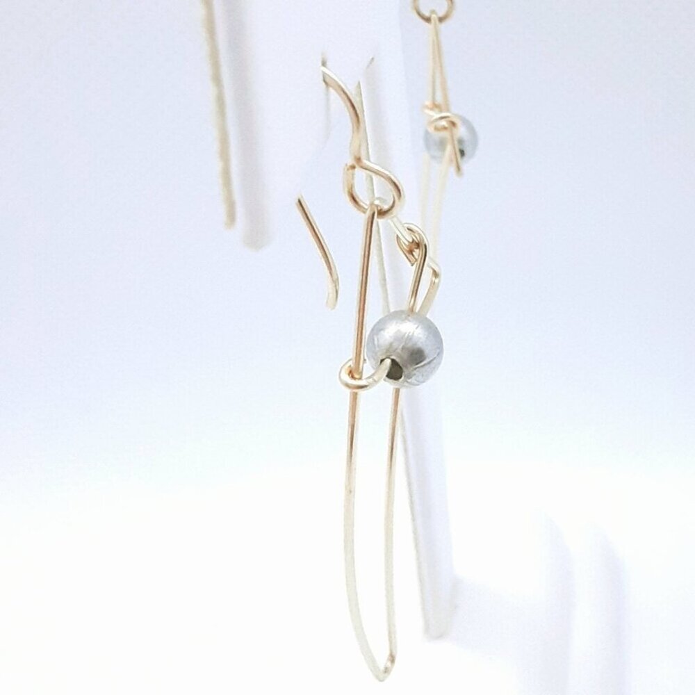 NEW Rose gold vermeil wire drop earrings. - Picture 3 of 9